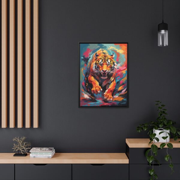 fierce tiger vivid instincts framed canvas