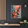 hummingbird vivid instincts framed canvas