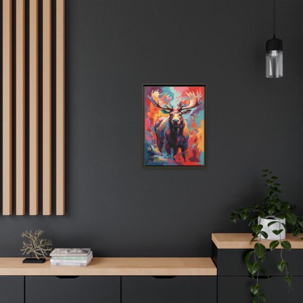 moose vivid instincts framed canvas