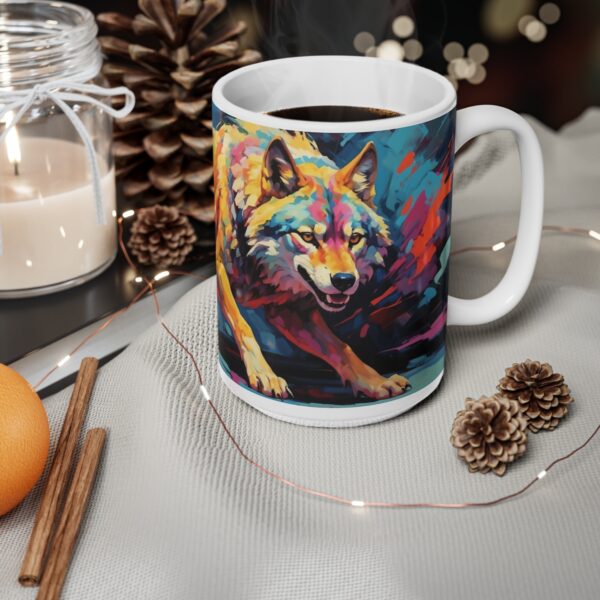 wolf vivid instincts coffe mug