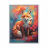 fox vivid instincts framed canvas