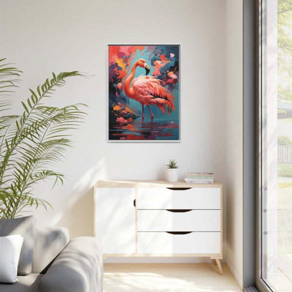 flamingo vivid instincts framed canvas