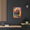 bison vivid instincts framed canvas