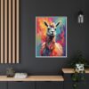 llama vivid instincts framed canvas