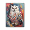 snowy owl vivid instincts framed canvas